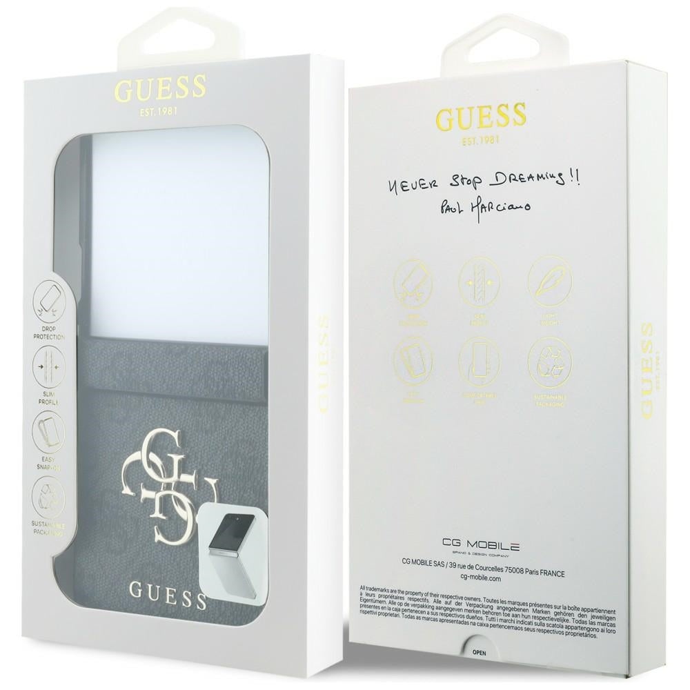 Handyhülle Guess Hardcase 4G Big Metal Logo für Galaxy Z Flip8, Schwarz