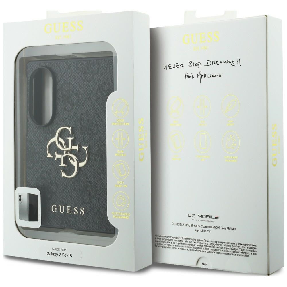 Handyhülle Guess Hardcase 4G Big Metal Logo für Galaxy Z Fold8, Schwarz