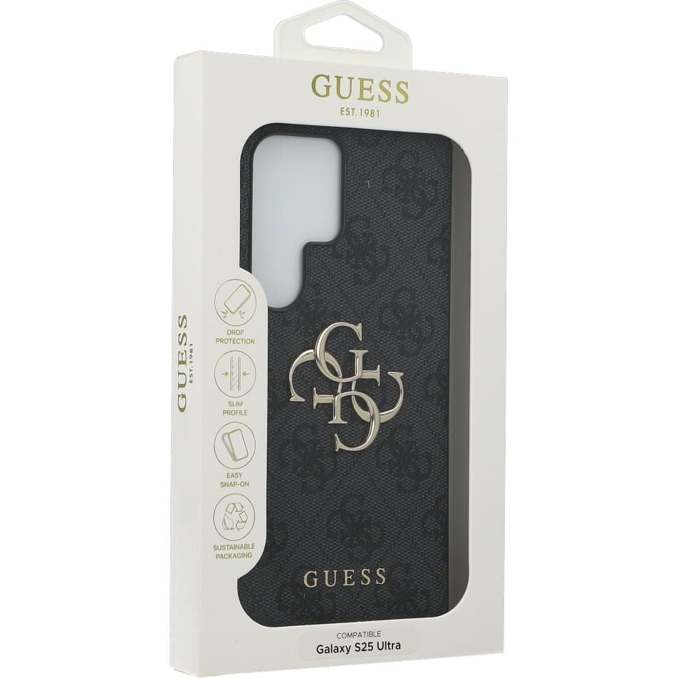 Handyhülle für Galaxy S25 Ultra, Guess Hardcase 4G Big Metal Logo, Schwarz