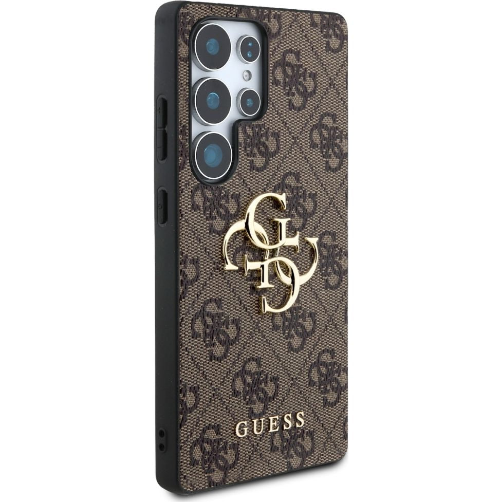 Handyhülle für Galaxy S25 Ultra, Guess Hardcase 4G Big Metal Logo, Braun