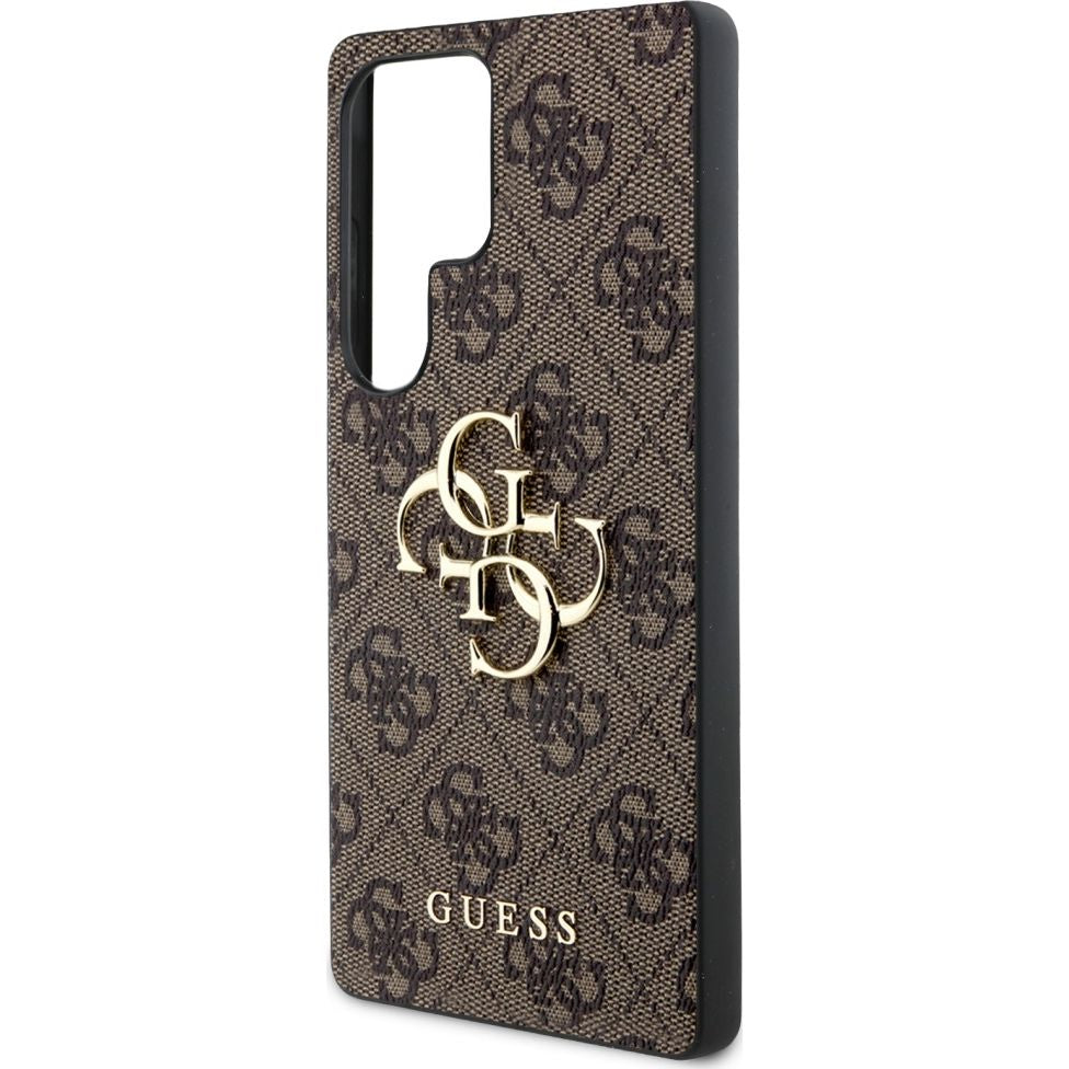 Handyhülle für Galaxy S25 Ultra, Guess Hardcase 4G Big Metal Logo, Braun
