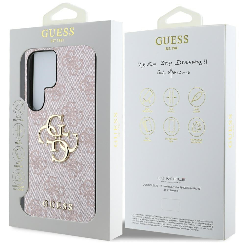 Handyhülle für Galaxy S25 Ultra, Guess Hardcase 4G Big Metal Logo, Rosa