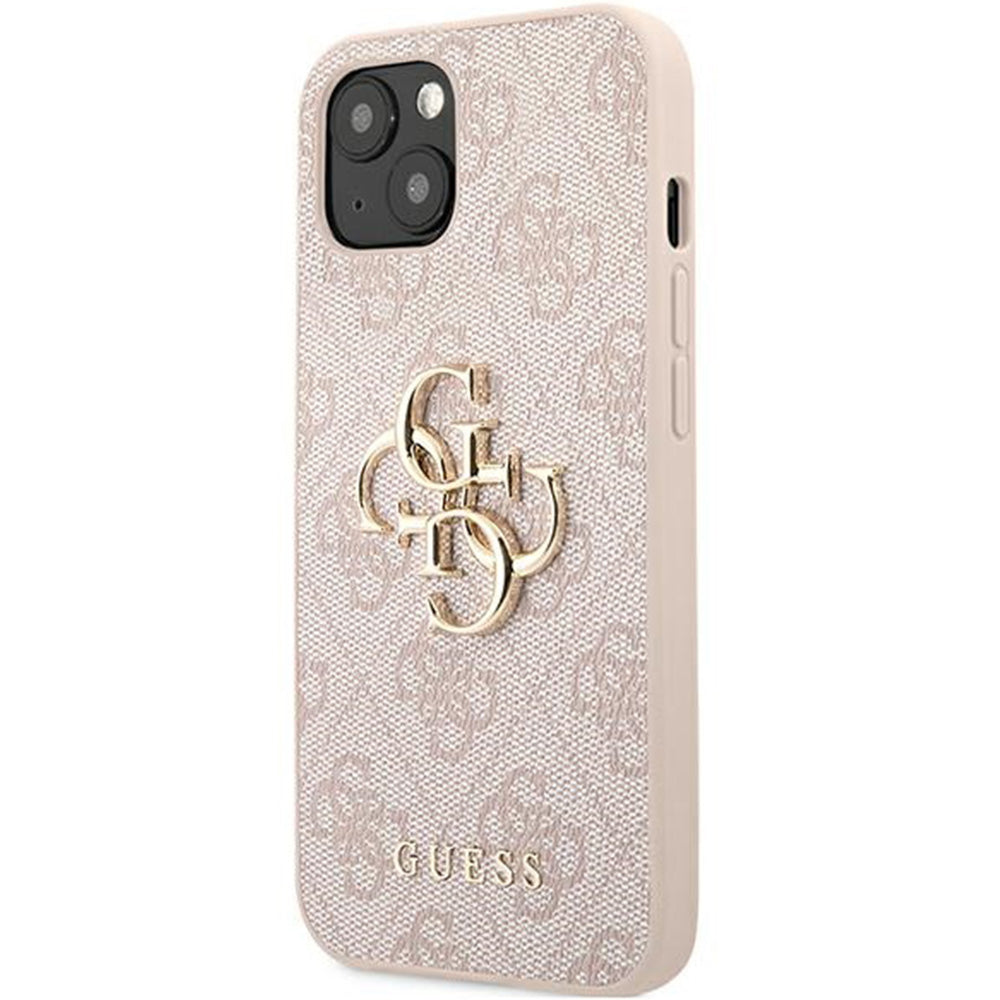 Handyhülle für iPhone 14 / 13, Guess Hardcase 4G Big Metal Logo, Rosa