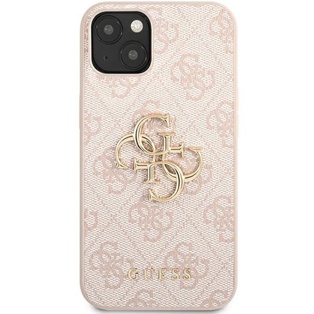 Handyhülle für iPhone 14 / 13, Guess Hardcase 4G Big Metal Logo, Rosa