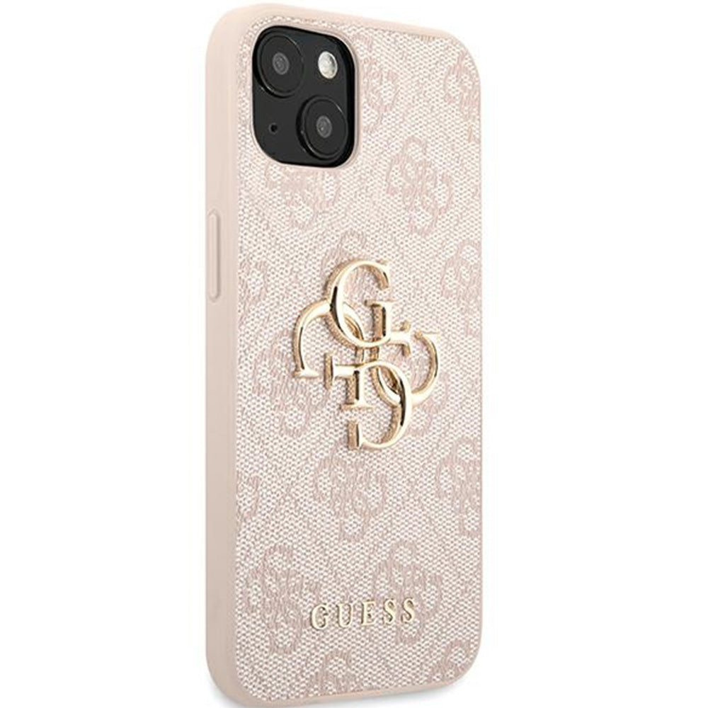 Handyhülle für iPhone 14 / 13, Guess Hardcase 4G Big Metal Logo, Rosa