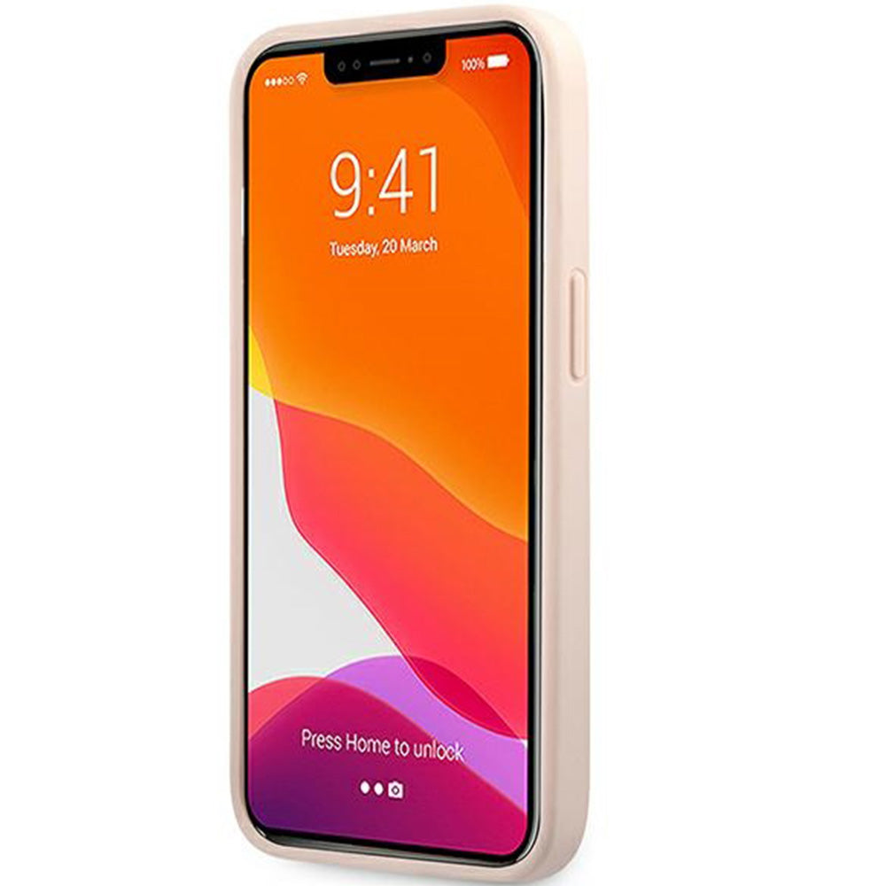 Handyhülle für iPhone 14 / 13, Guess Hardcase 4G Big Metal Logo, Rosa