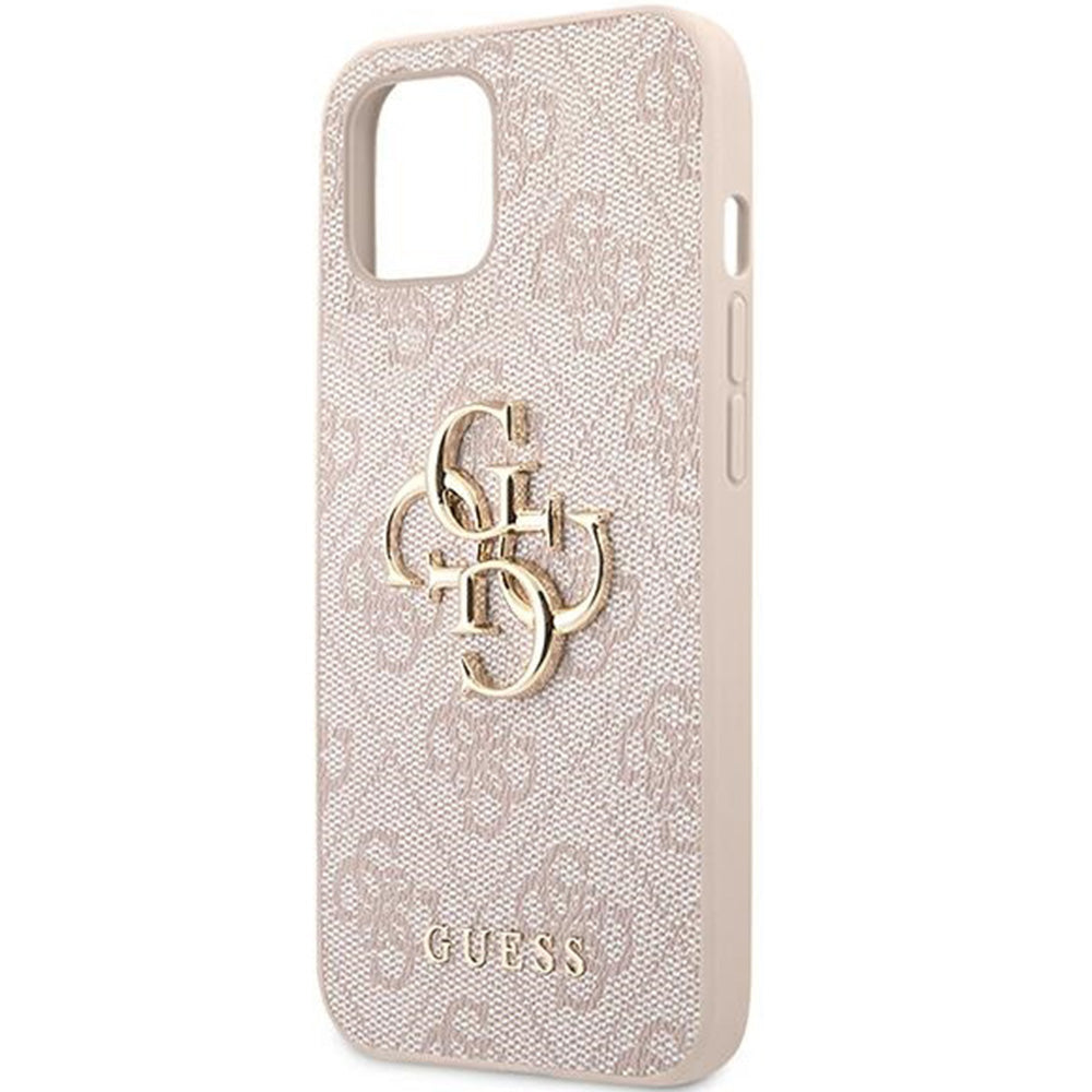 Handyhülle für iPhone 14 / 13, Guess Hardcase 4G Big Metal Logo, Rosa