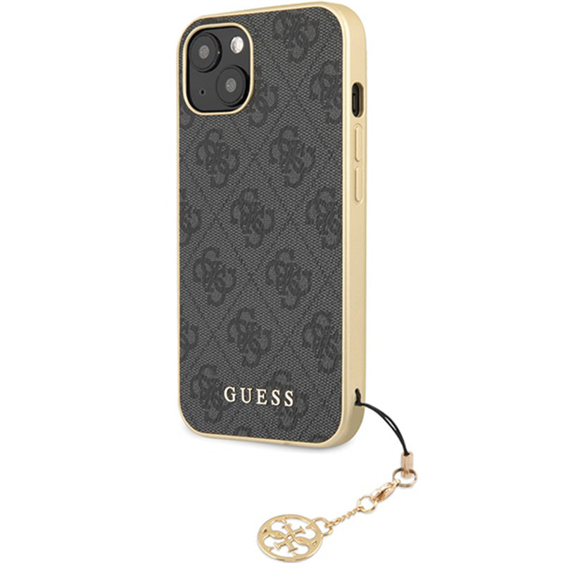 Schutzhülle Guess 4G Charms Collection für iPhone 14, Grau