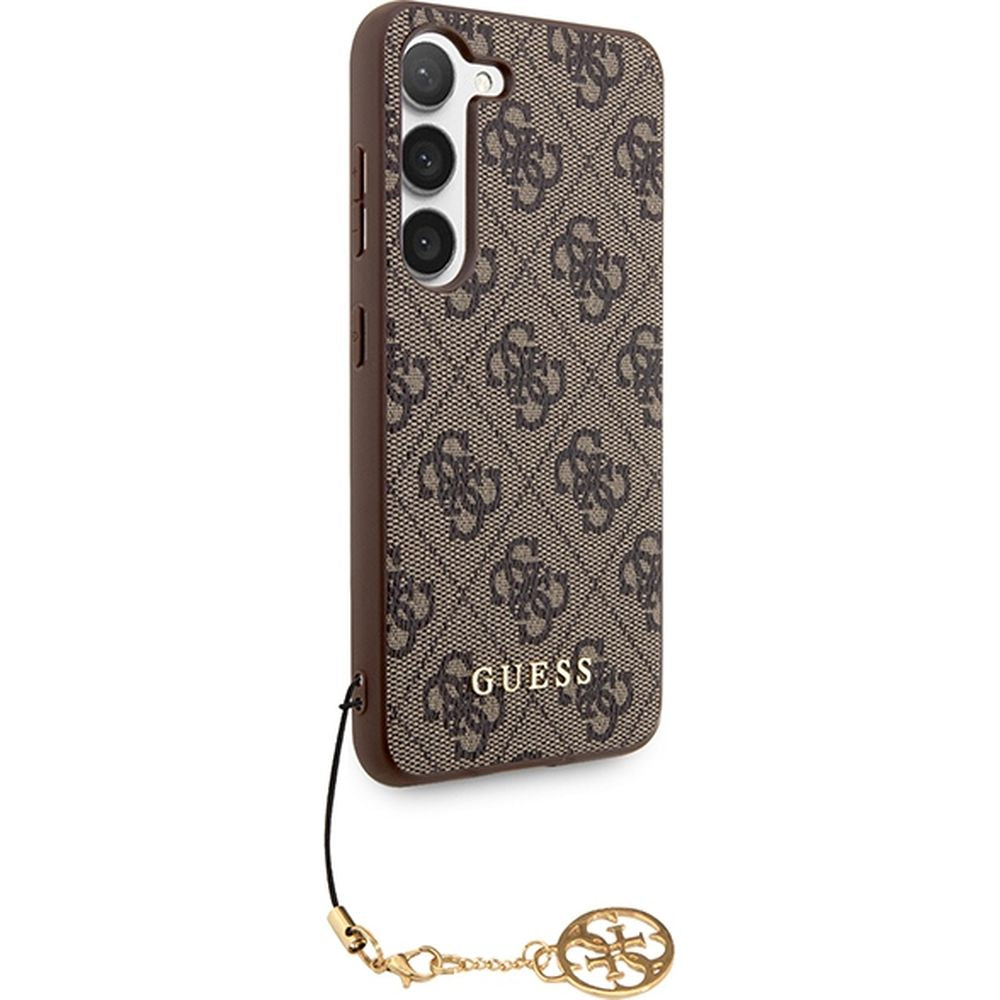 Schutzhülle für Galaxy A55, Guess 4G Charms Collection, Braun