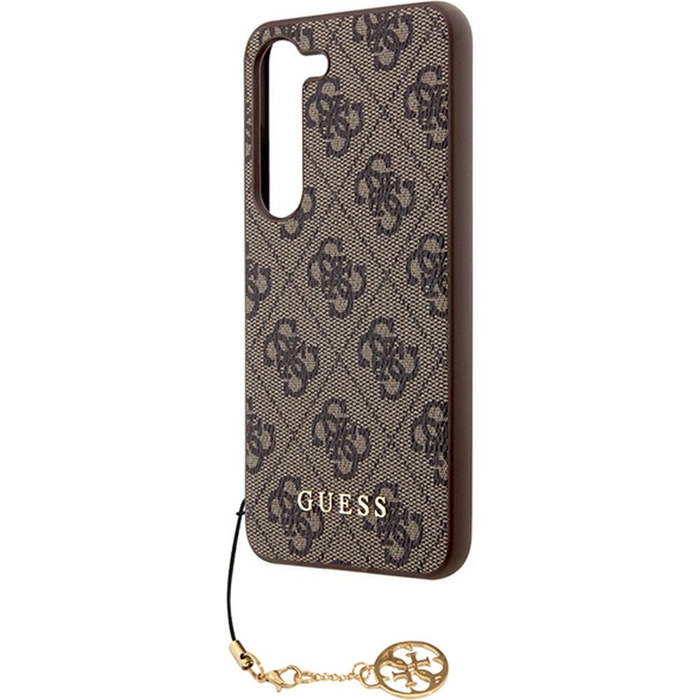 Schutzhülle für Galaxy A55, Guess 4G Charms Collection, Braun
