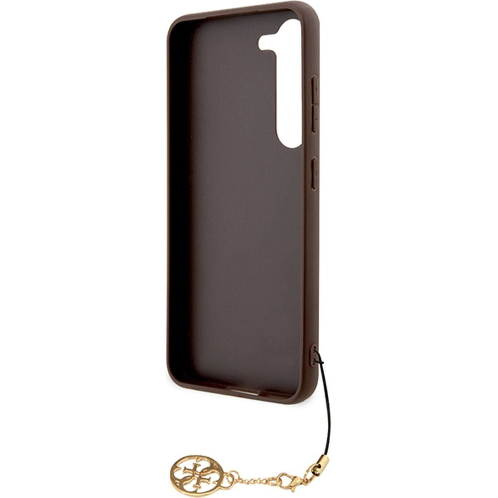 Schutzhülle für Galaxy A55, Guess 4G Charms Collection, Braun