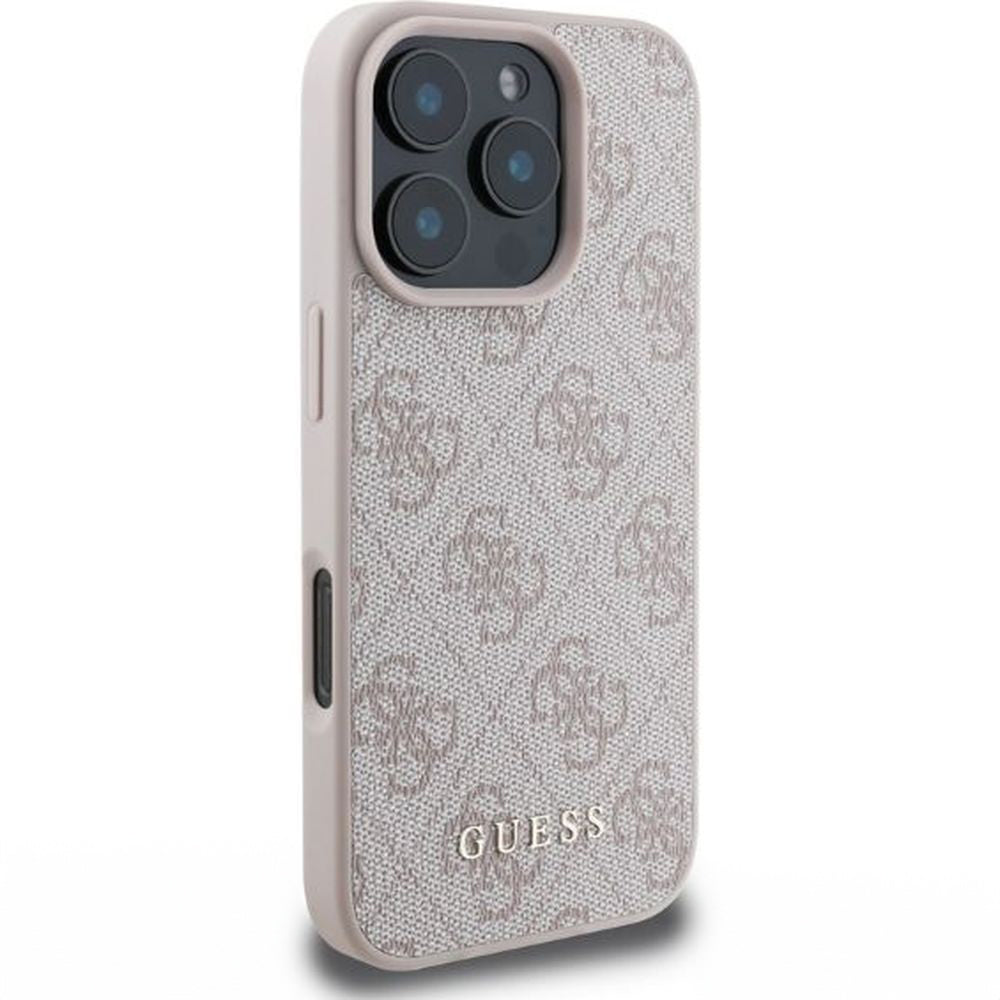Handyhülle für iPhone 16 Pro Max, Guess Hardcase 4G Classic, Rosa