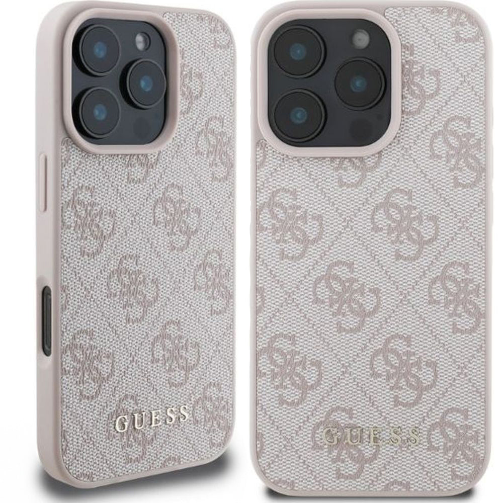 Handyhülle für iPhone 16 Pro Max, Guess Hardcase 4G Classic, Rosa