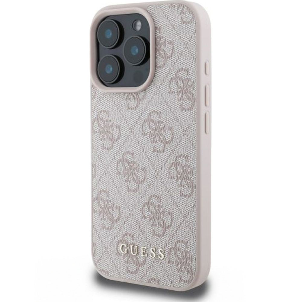 Handyhülle für iPhone 16 Pro, Guess Hardcase 4G Classic, Rosa