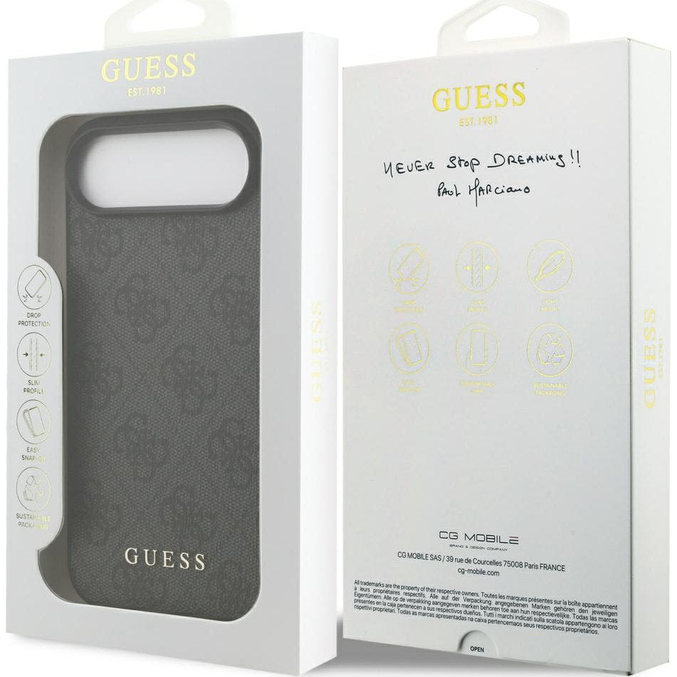 Handyhülle für iPhone Air, Guess Hardcase 4G Classic, Schwarz