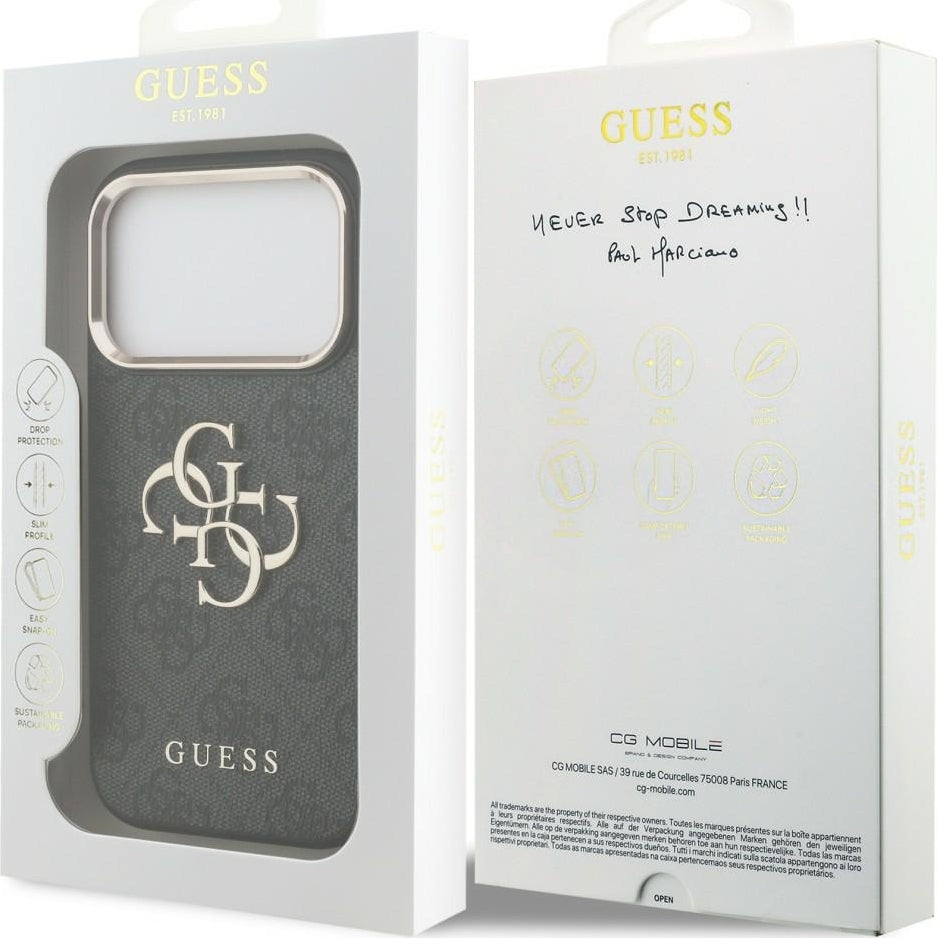 Handyhülle Guess 4G Classic Logo für iPhone 18 Pro / 17 Pro, Schwarz