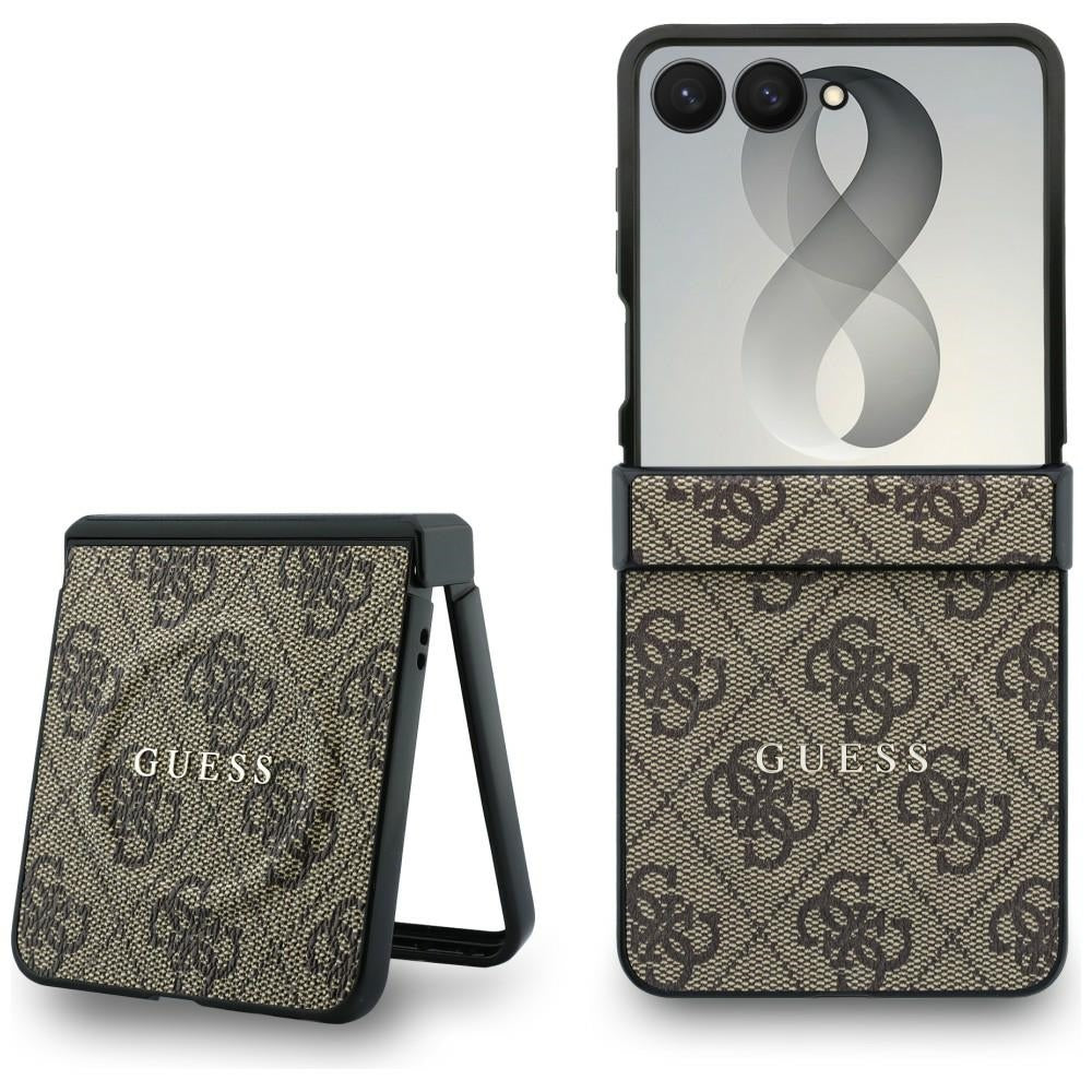 Handyhülle Guess Hardcase 4G Classic MagSafe für Galaxy Z Flip8 mit MagSafe, Braun