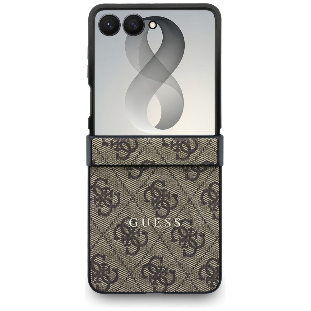 Handyhülle Guess Hardcase 4G Classic MagSafe für Galaxy Z Flip8 mit MagSafe, Braun