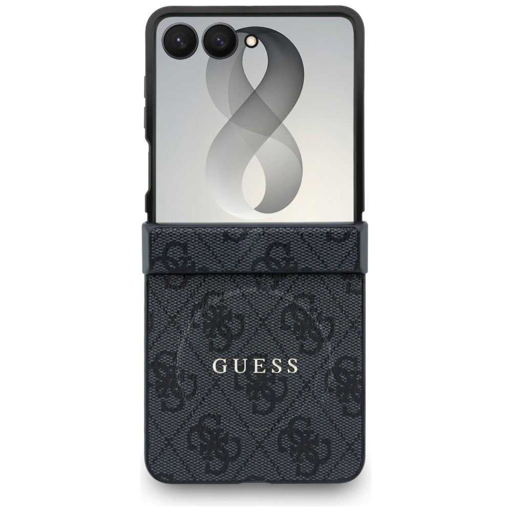 Handyhülle Guess Hardcase 4G Classic MagSafe für Galaxy Z Flip8 mit MagSafe, Schwarz
