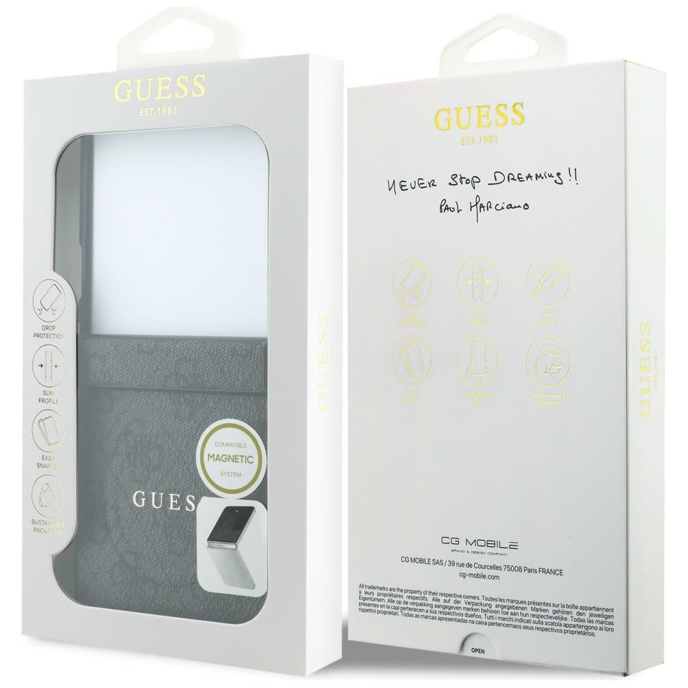 Handyhülle Guess Hardcase 4G Classic MagSafe für Galaxy Z Flip8 mit MagSafe, Schwarz