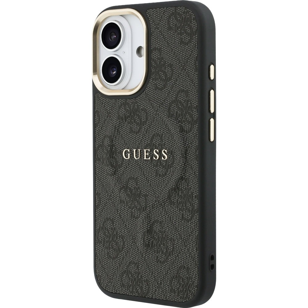 Handyhülle für iPhone 17, Guess Hardcase 4G Classic MagSafe, Schwarz