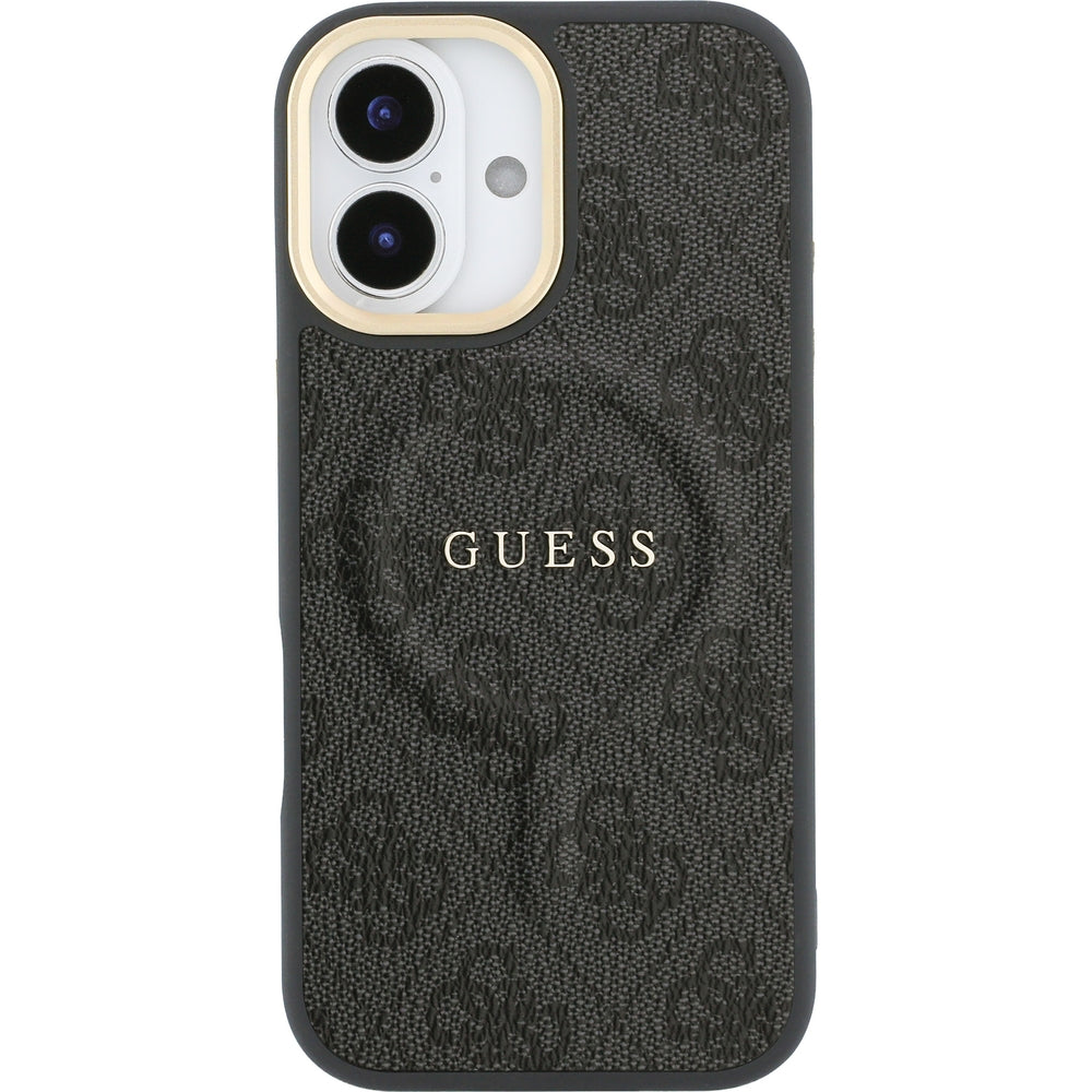 Handyhülle für iPhone 17, Guess Hardcase 4G Classic MagSafe, Schwarz
