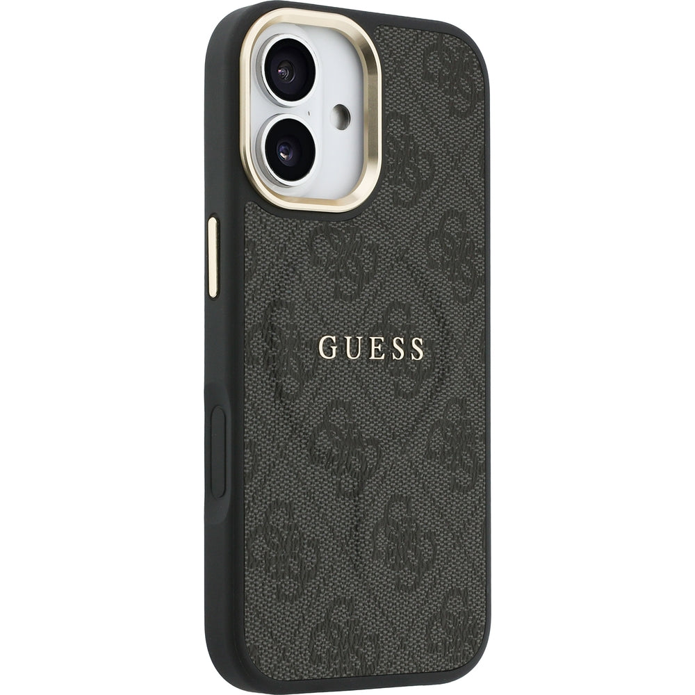 Handyhülle für iPhone 17, Guess Hardcase 4G Classic MagSafe, Schwarz