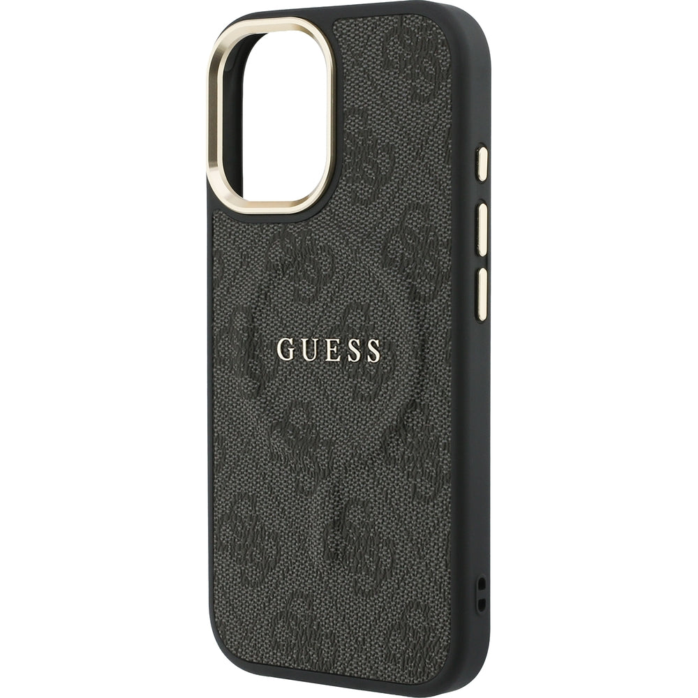 Handyhülle für iPhone 17, Guess Hardcase 4G Classic MagSafe, Schwarz