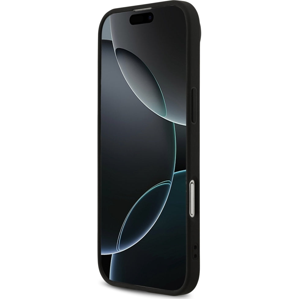 Handyhülle für iPhone Air, Guess Hardcase 4G Printed Stripes mit MagSafe, Schwarz