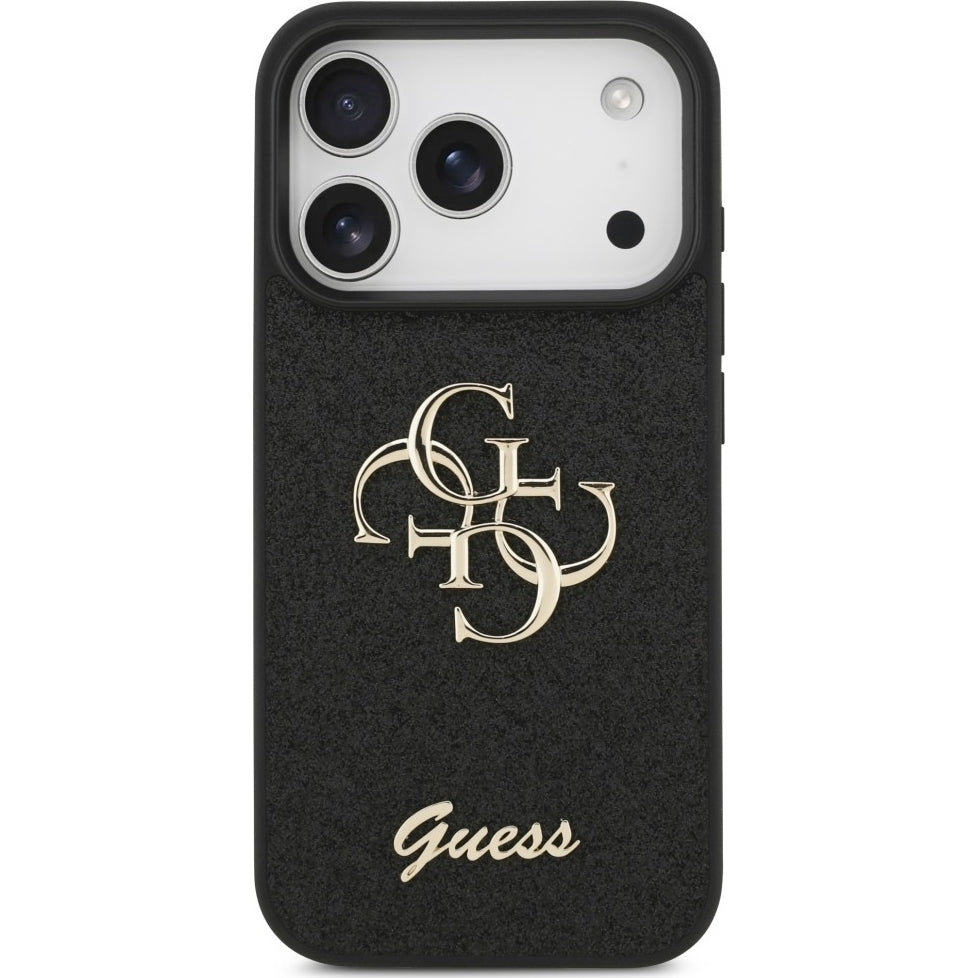 Handyhülle Guess Hardcase Fixed Glitter für iPhone 18 Pro Max / 17 Pro Max, Schwarz