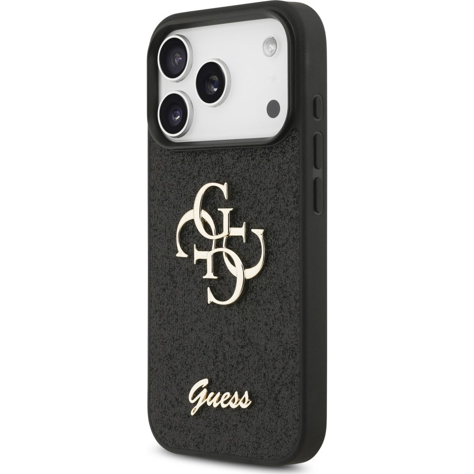 Handyhülle Guess Hardcase Fixed Glitter für iPhone 18 Pro Max / 17 Pro Max, Schwarz