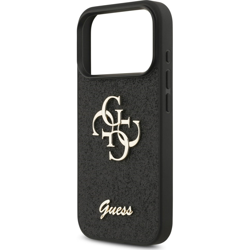 Handyhülle Guess Hardcase Fixed Glitter für iPhone 18 Pro Max / 17 Pro Max, Schwarz