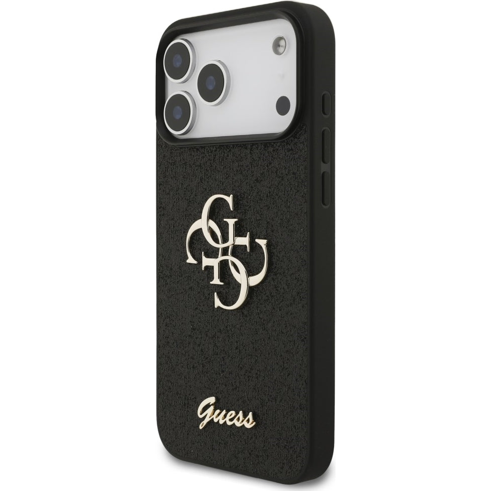 Handyhülle Guess Hardcase Fixed Glitter für iPhone 18 Pro / 17 Pro, Schwarz