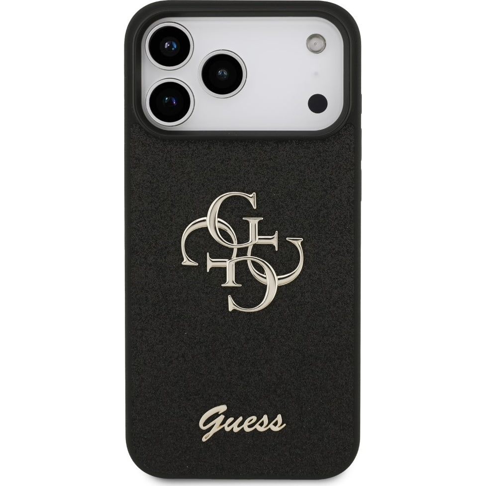 Handyhülle Guess Hardcase Fixed Glitter für iPhone 18 Pro / 17 Pro, Schwarz