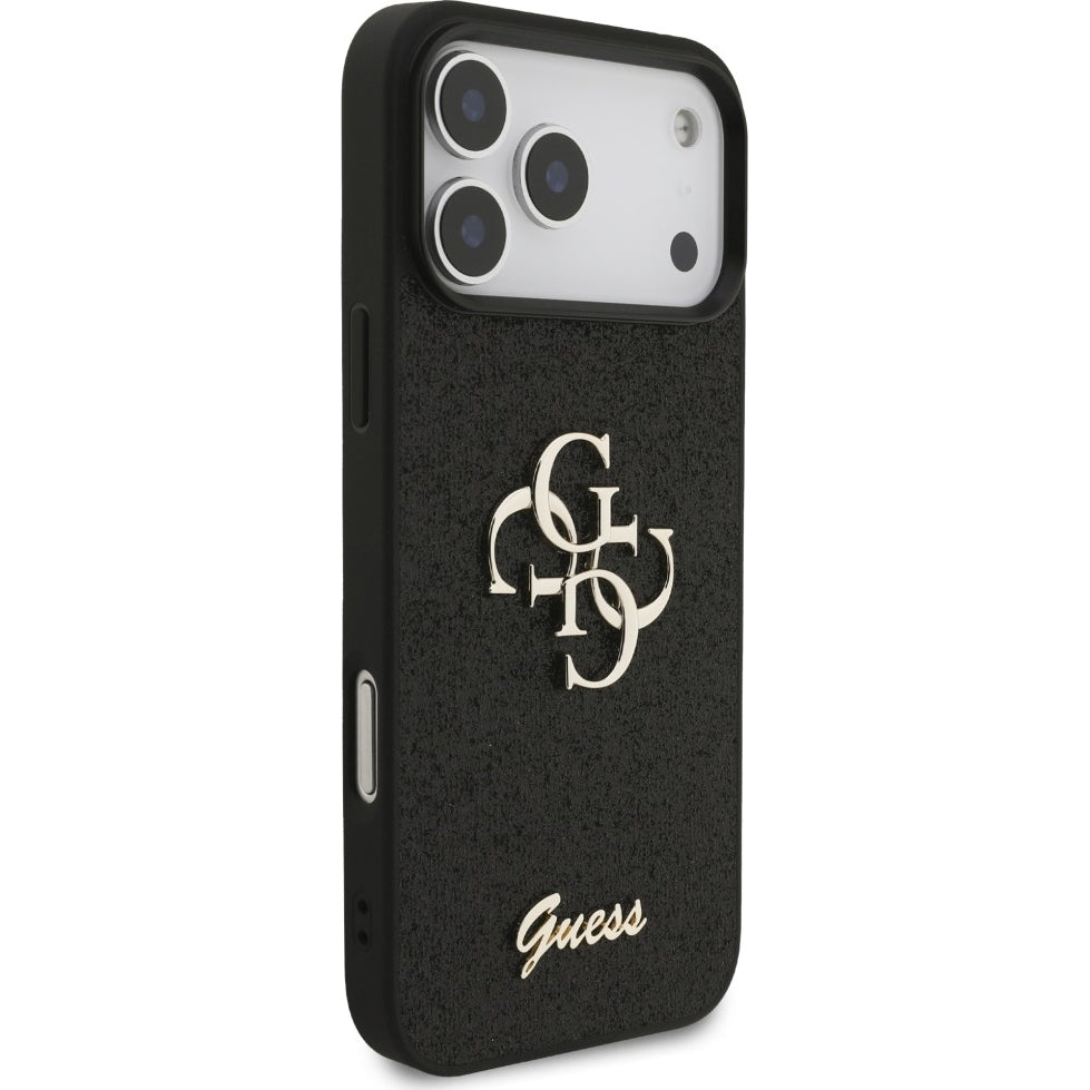 Handyhülle Guess Hardcase Fixed Glitter für iPhone 18 Pro / 17 Pro, Schwarz