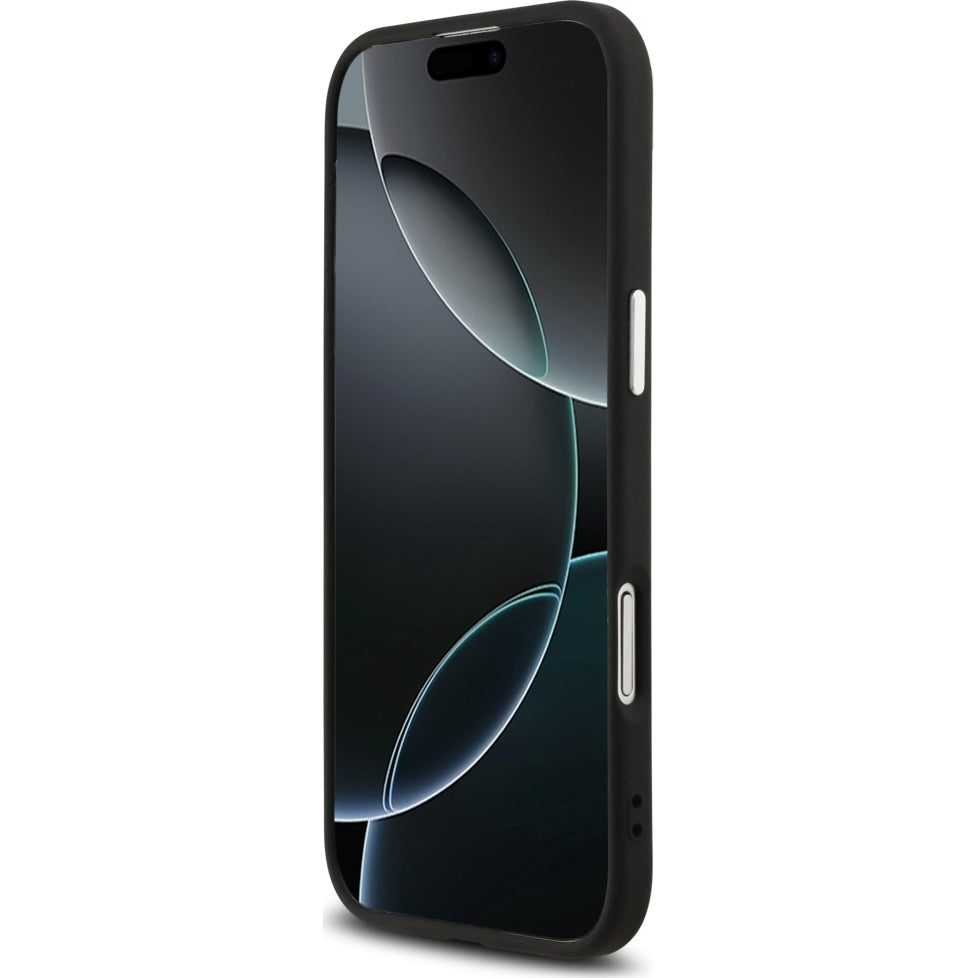 Handyhülle für iPhone Air, Guess HardCase Leather 4G Triangle Strass, Schwarz
