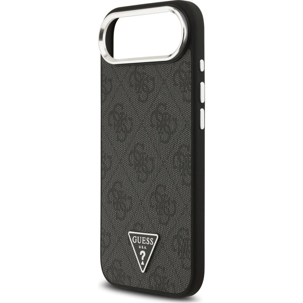 Handyhülle für iPhone Air, Guess HardCase Leather 4G Triangle Strass, Schwarz