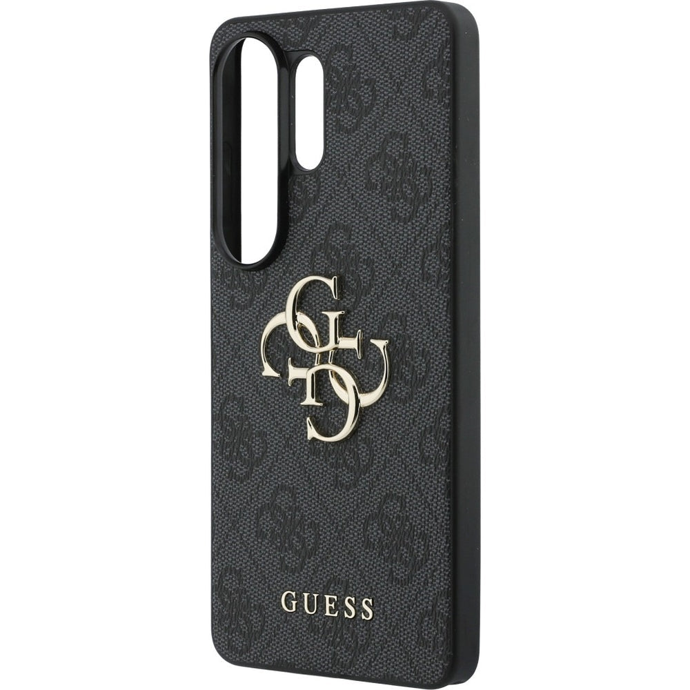 Handyhülle für Galaxy S26 Ultra, Guess Hardcase Leather, Schwarz mit Big Logo Guess
