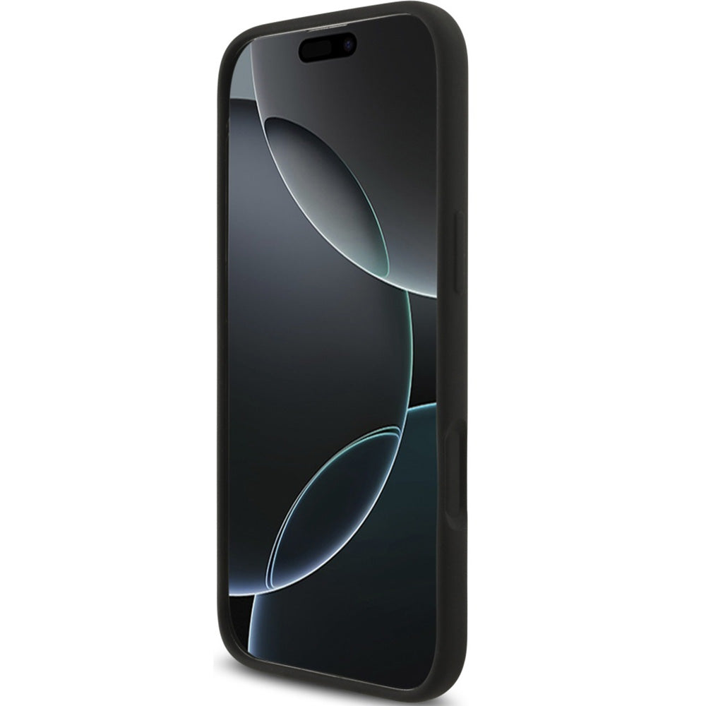 Handyhülle für iPhone Air, Guess Hardcase Silicone Big 4G Script, Schwarz