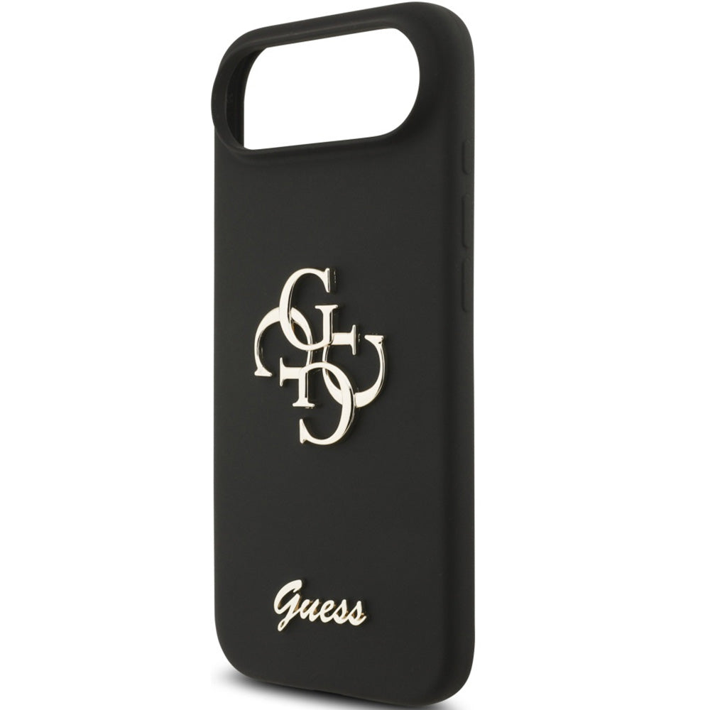 Handyhülle für iPhone Air, Guess Hardcase Silicone Big 4G Script, Schwarz