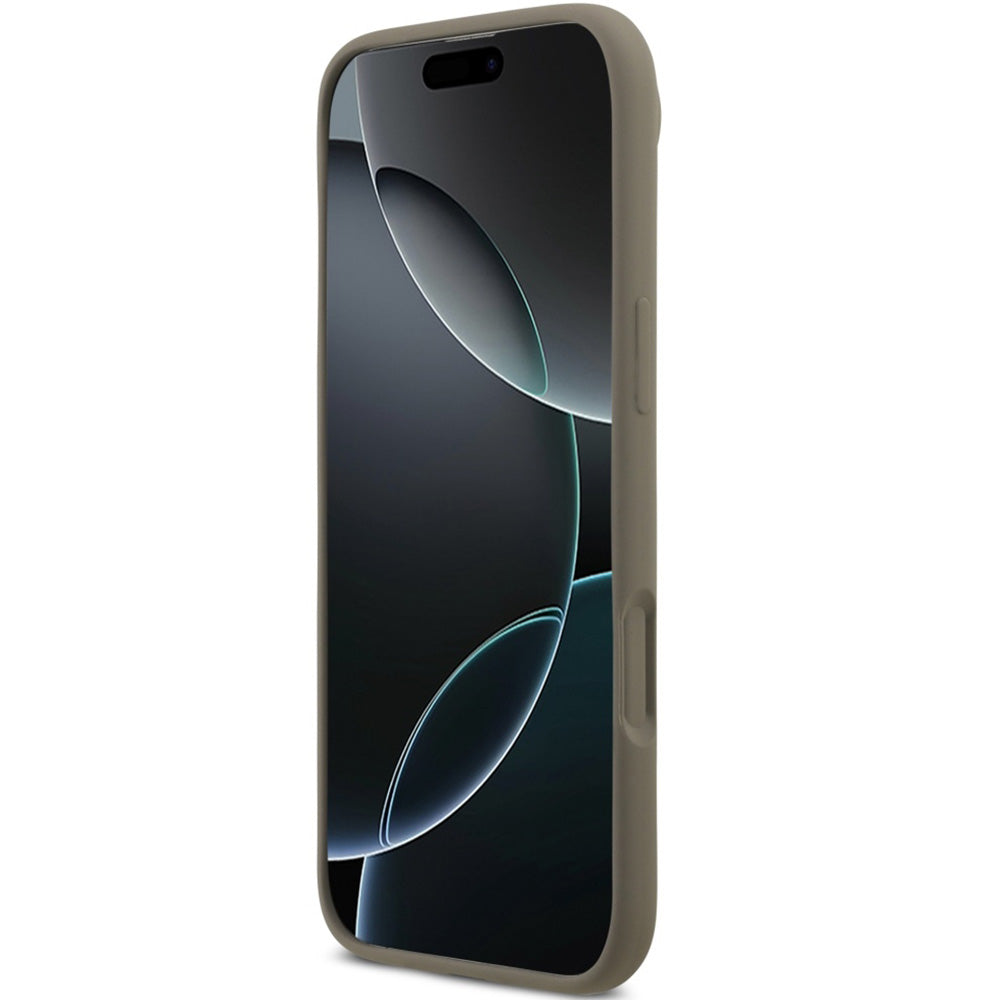Handyhülle für iPhone Air, Guess Hardcase Silicone Big 4G Script, Braun
