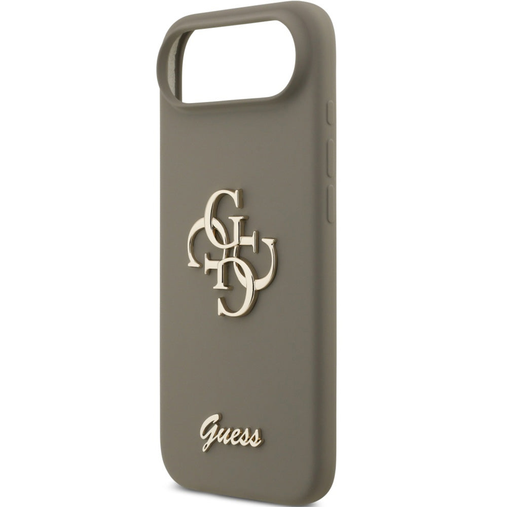 Handyhülle für iPhone Air, Guess Hardcase Silicone Big 4G Script, Braun