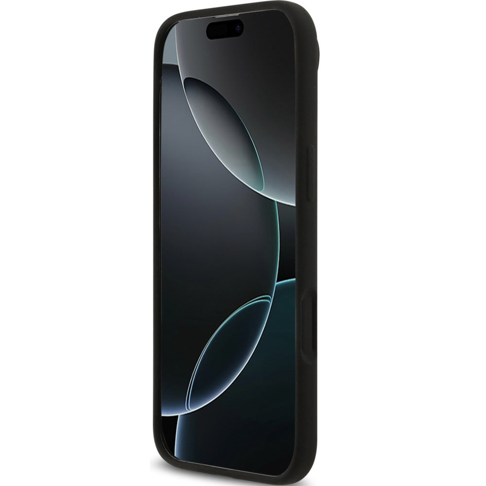 Handyhülle für iPhone Air, Guess Hardcase Silicone Triangle Logo mit MagSafe, Schwarz