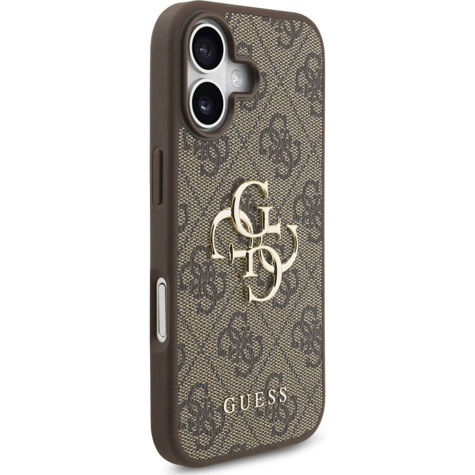 Handyhülle für iPhone 17, Guess Hardcase 4G Big Metal Logo, Braun