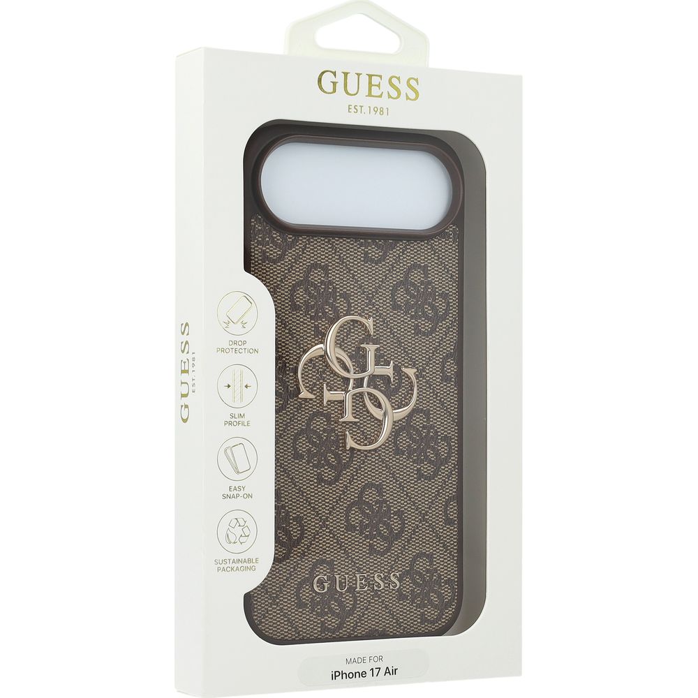 Handyhülle für iPhone Air, Guess Hardcase 4G Big Metal Logo, Braun