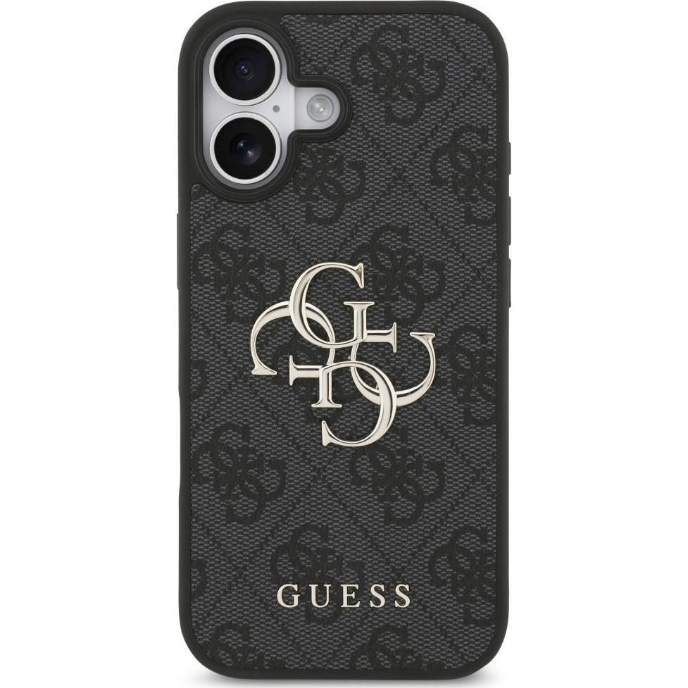 Handyhülle für iPhone 17, Guess Hardcase 4G Big Metal Logo, Schwarz