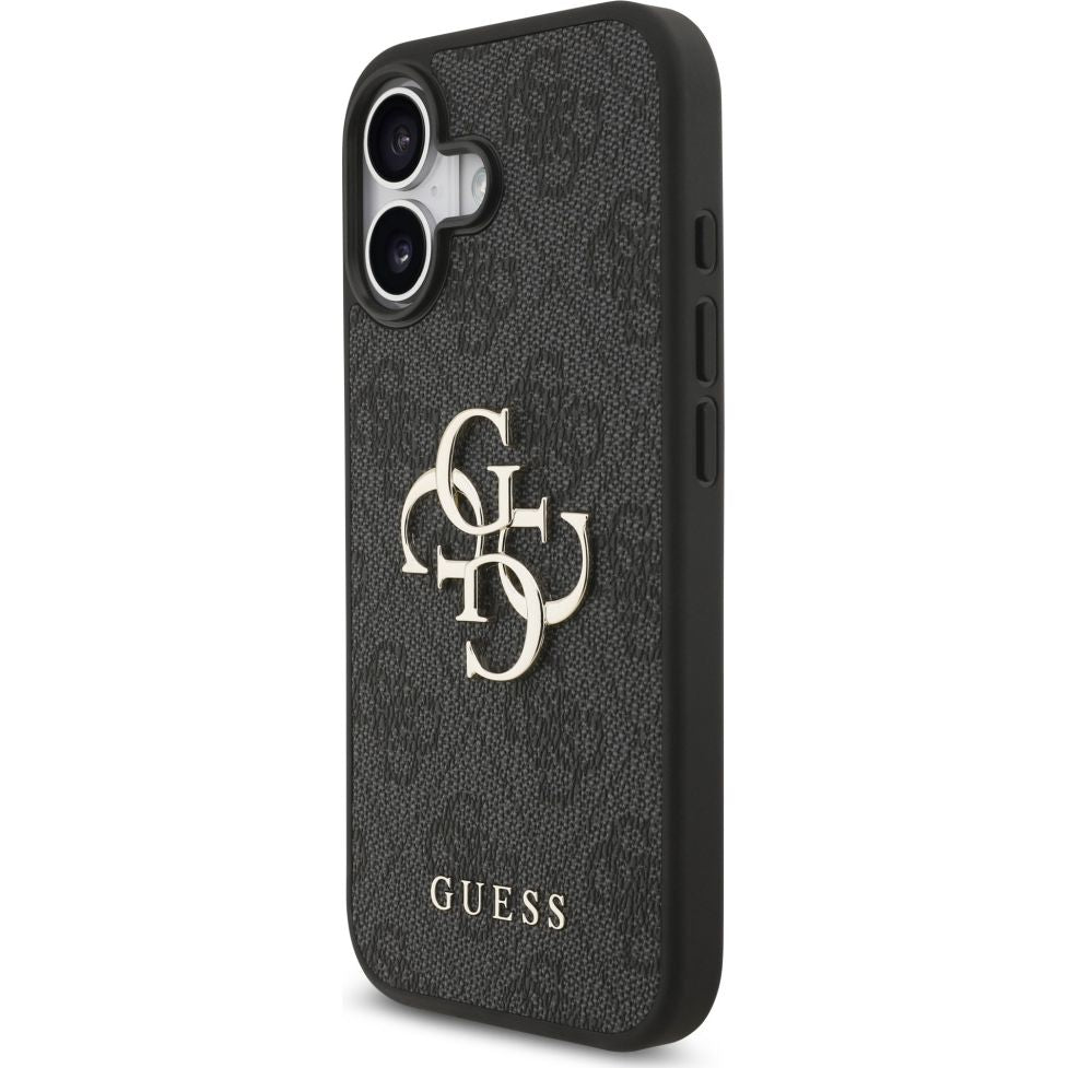 Handyhülle für iPhone 17, Guess Hardcase 4G Big Metal Logo, Schwarz