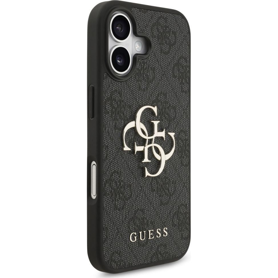 Handyhülle für iPhone 17, Guess Hardcase 4G Big Metal Logo, Schwarz