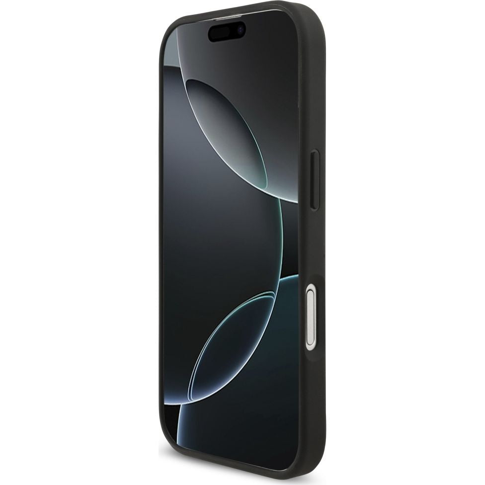 Handyhülle für iPhone 17, Guess Hardcase 4G Big Metal Logo, Schwarz