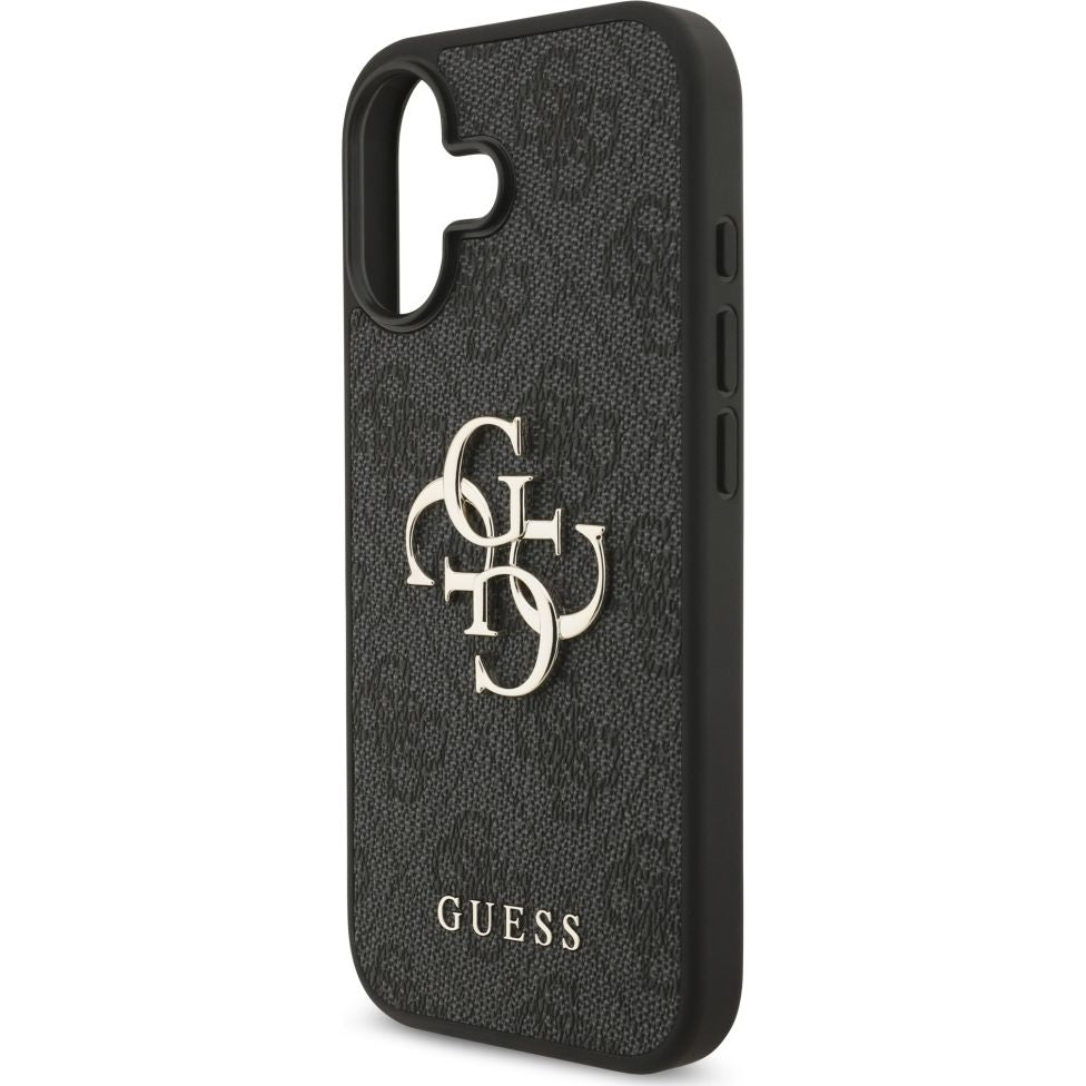 Handyhülle für iPhone 17, Guess Hardcase 4G Big Metal Logo, Schwarz